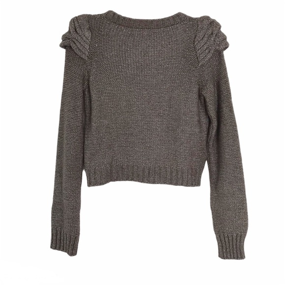 BCBGeneration Wool Blend Brown Crop Sweater SMALL - Picture 3 of 8